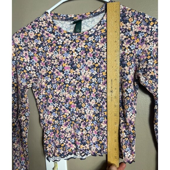 A New Day 2 Tops Bundle NWT Purple Floral Casual Spring Crop Basic Womens XS - Picture 8 of 8